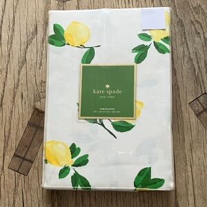 Kate Spade White and Yellow Lemon Tablecloth